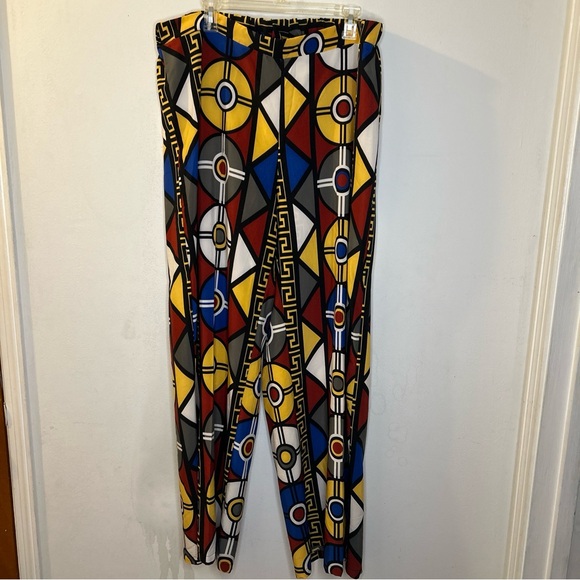 Geometric Multicolor Women’s Pants - Picture 1 of 8